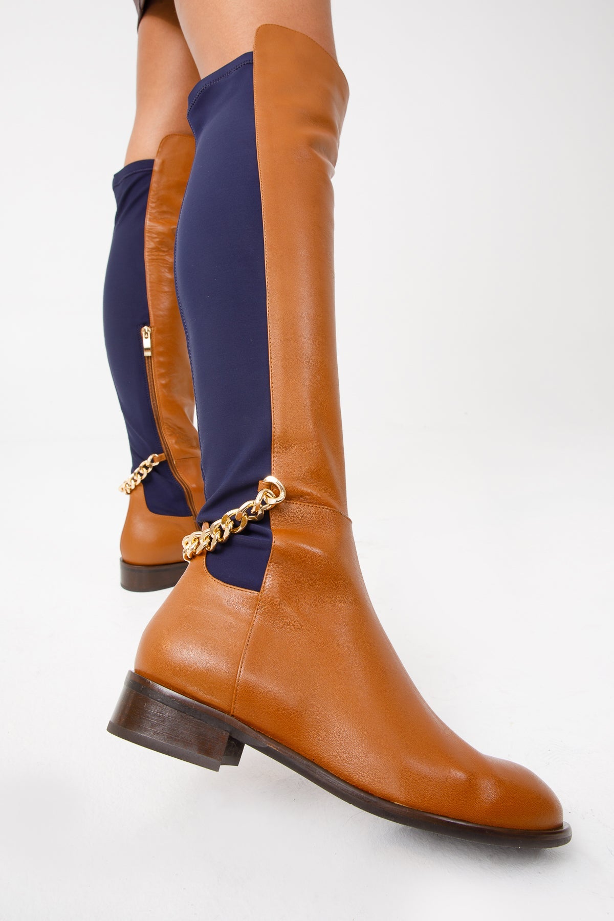 The Tallin Tan Leather Knee High Boot Fine Craftsmanship