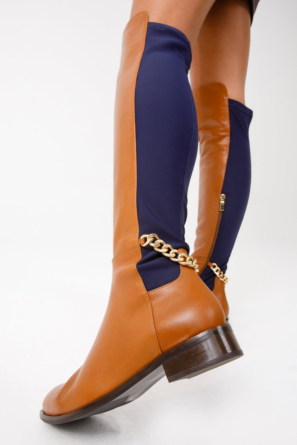 The Tallin Tan Leather Knee High Boot Fine Craftsmanship