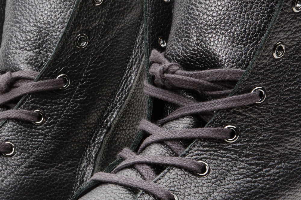 The Kajapati Grey Leather Natural Fur Mid Calf Boot Exclusive Style