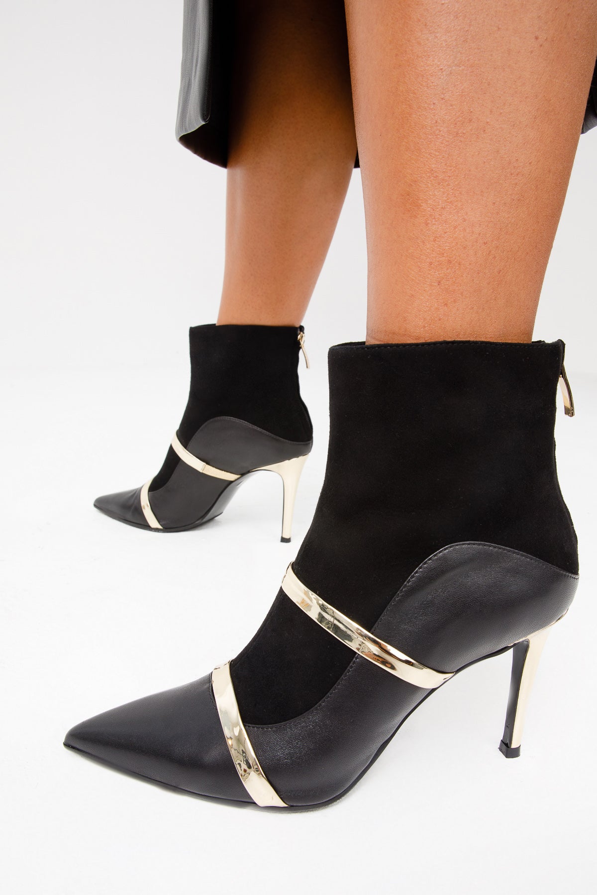 The Manila Black Leather Ankle Boot On Sale