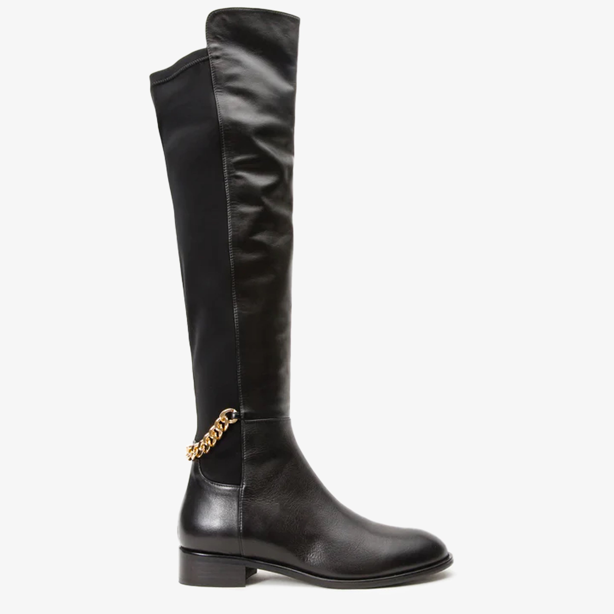 The Tallin Black Leather Knee High Boot All New