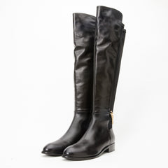 The Tallin Black Leather Knee High Boot All New