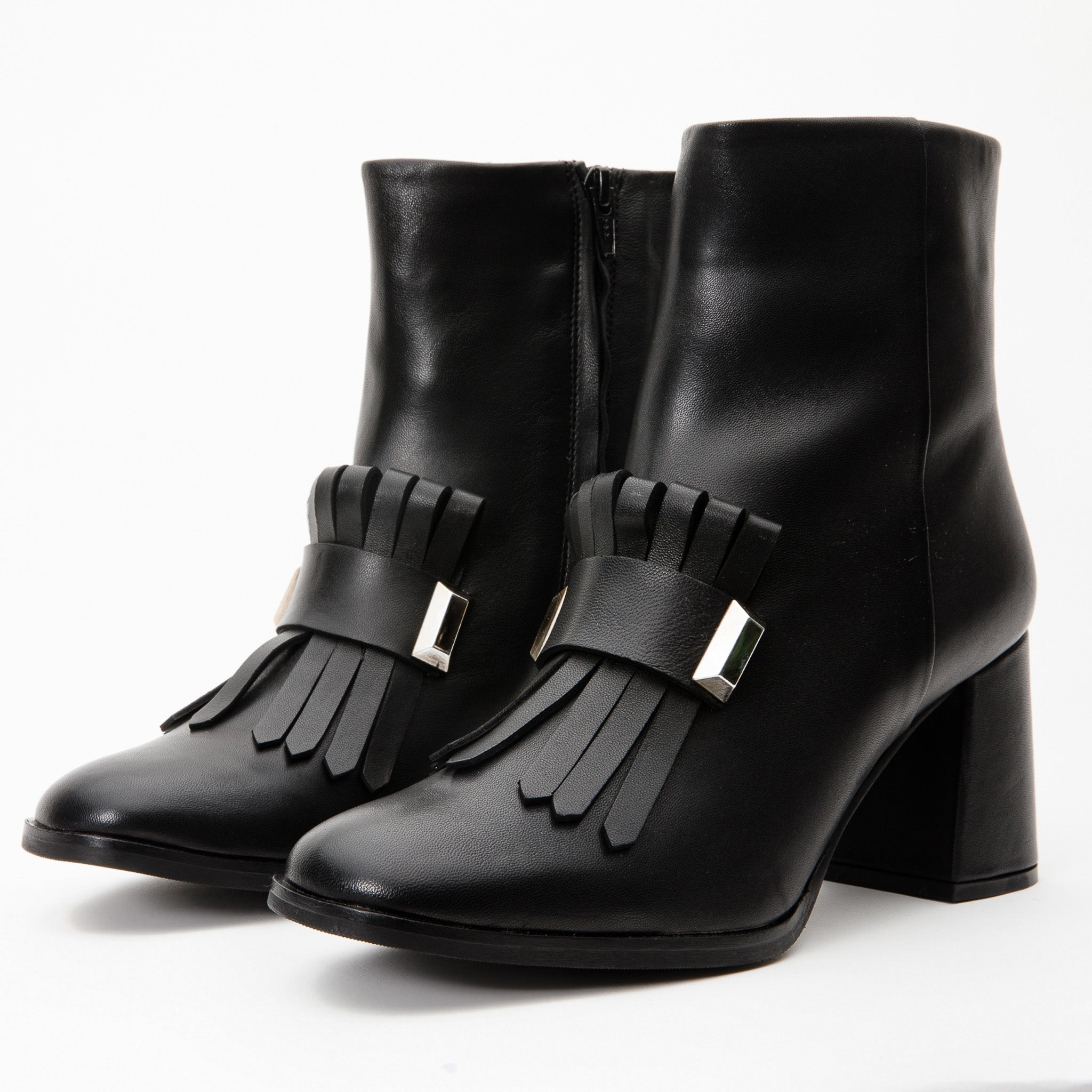 The Luksor Black Leather Block Heel Boot Fine Craftsmanship