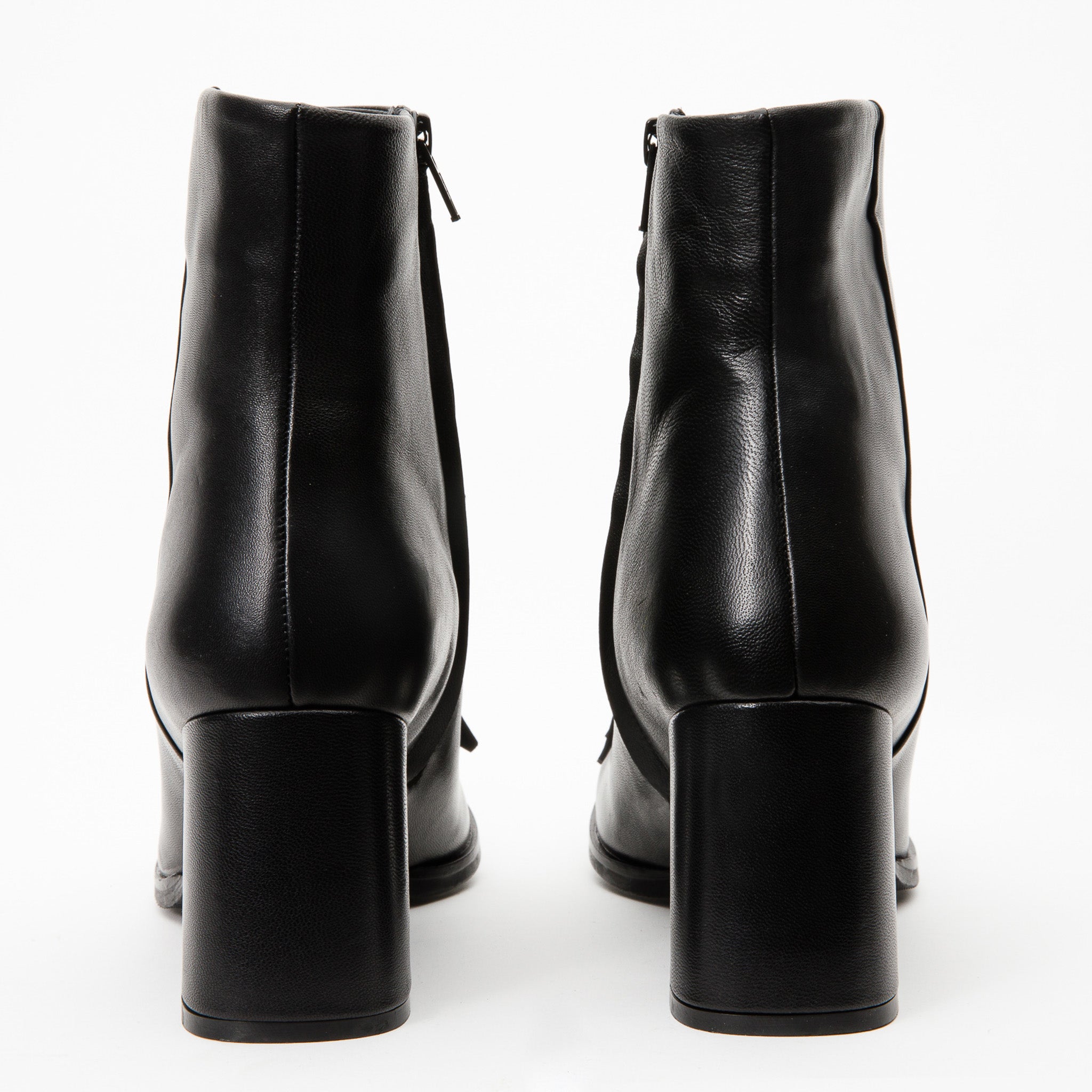 The Luksor Black Leather Block Heel Boot Fine Craftsmanship