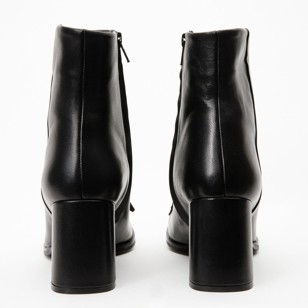The Luksor Black Leather Block Heel Boot Fine Craftsmanship