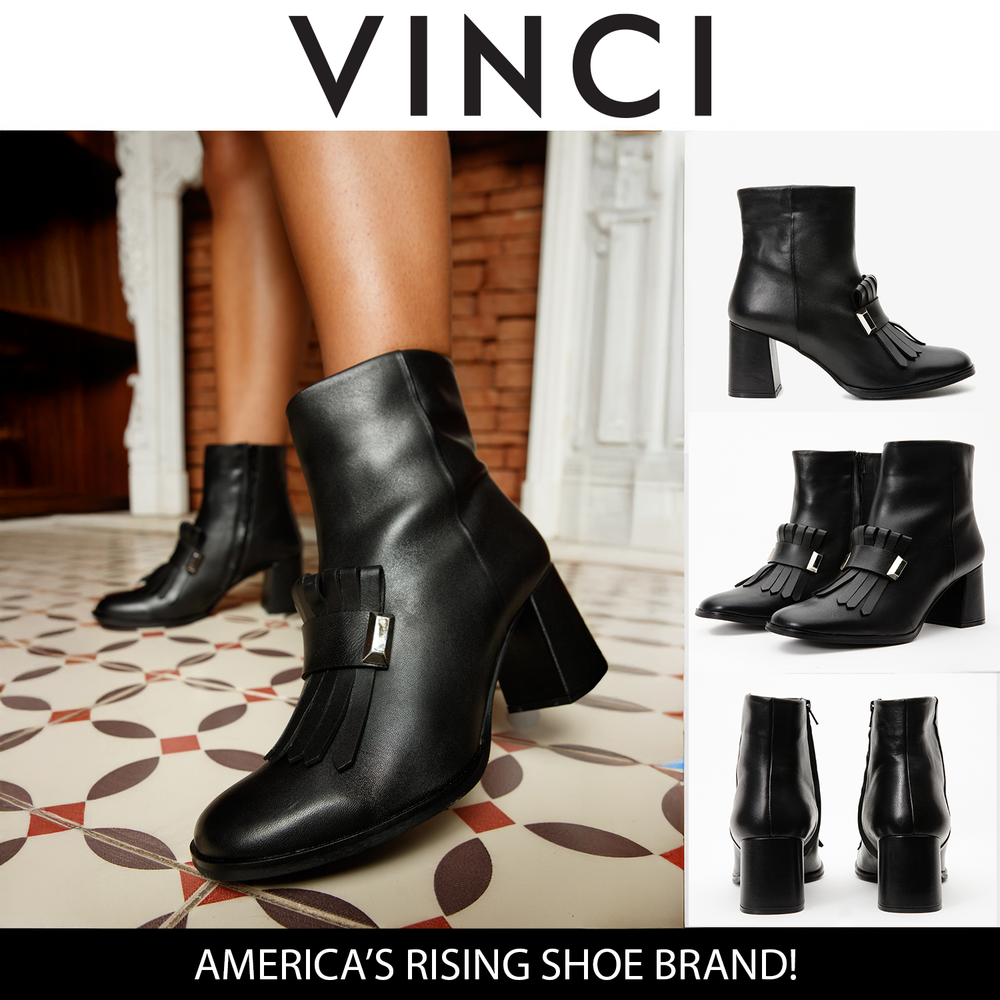 The Luksor Black Leather Block Heel Boot Fine Craftsmanship