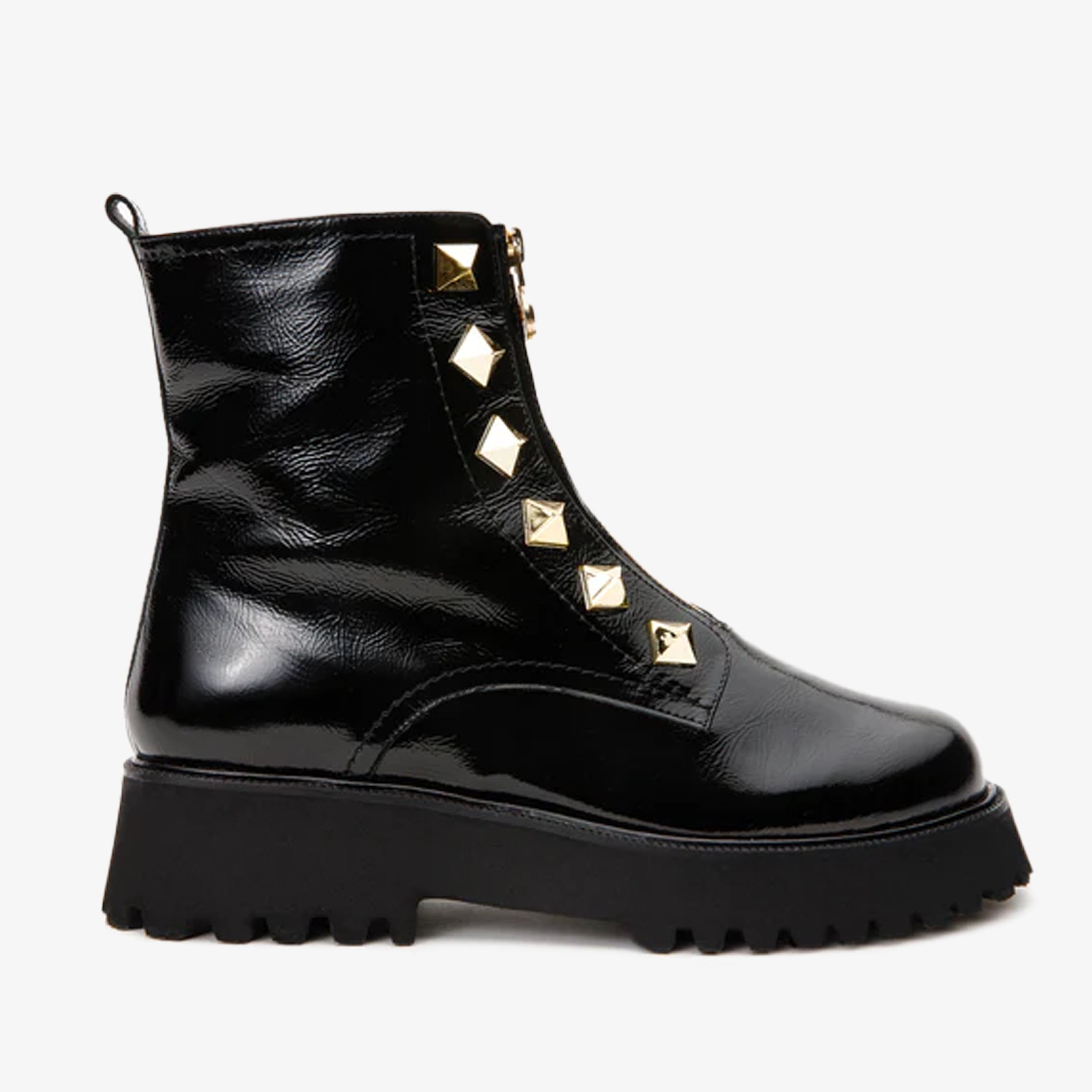 The Ottawa Black Patent Leather Ankle Boot On Sale