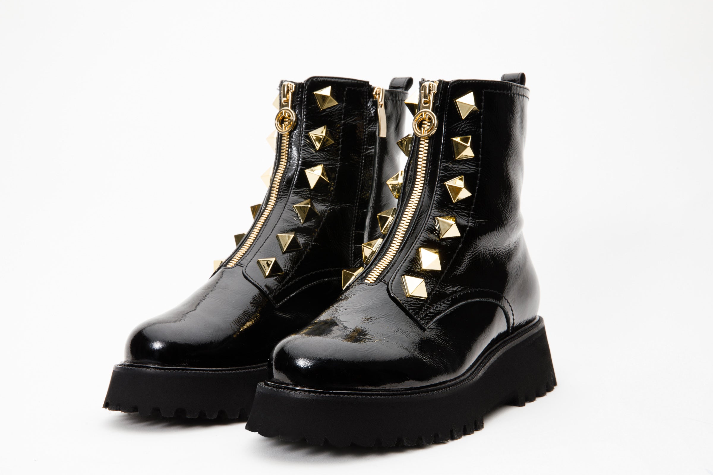The Ottawa Black Patent Leather Ankle Boot On Sale