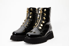 The Ottawa Black Patent Leather Ankle Boot On Sale