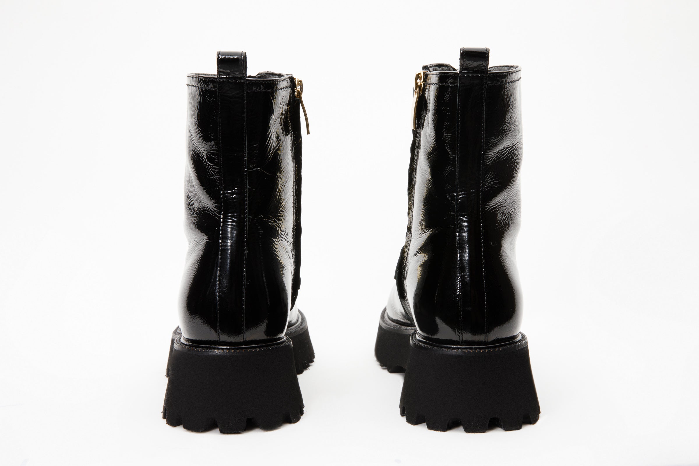 The Ottawa Black Patent Leather Ankle Boot On Sale