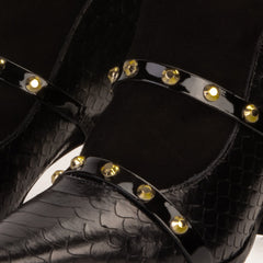 The  Valentina Leather Block Heel Boot For Sale