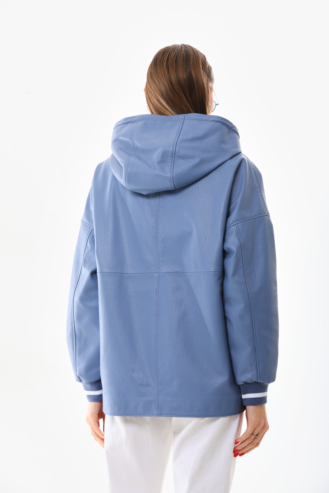 The Polar Blue Leather Jacket Universal Fit