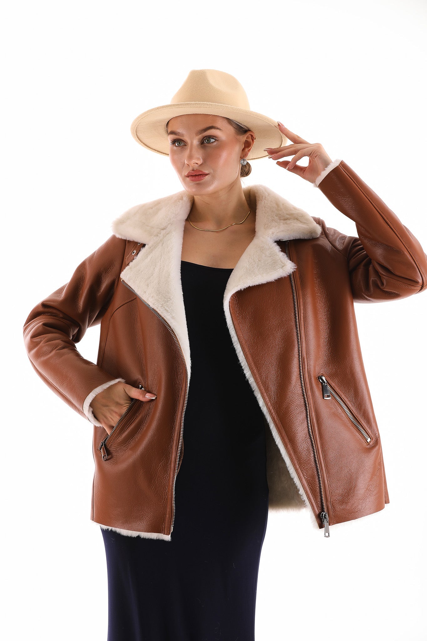 The Prague Tan Leather Jacket Exclusive Style