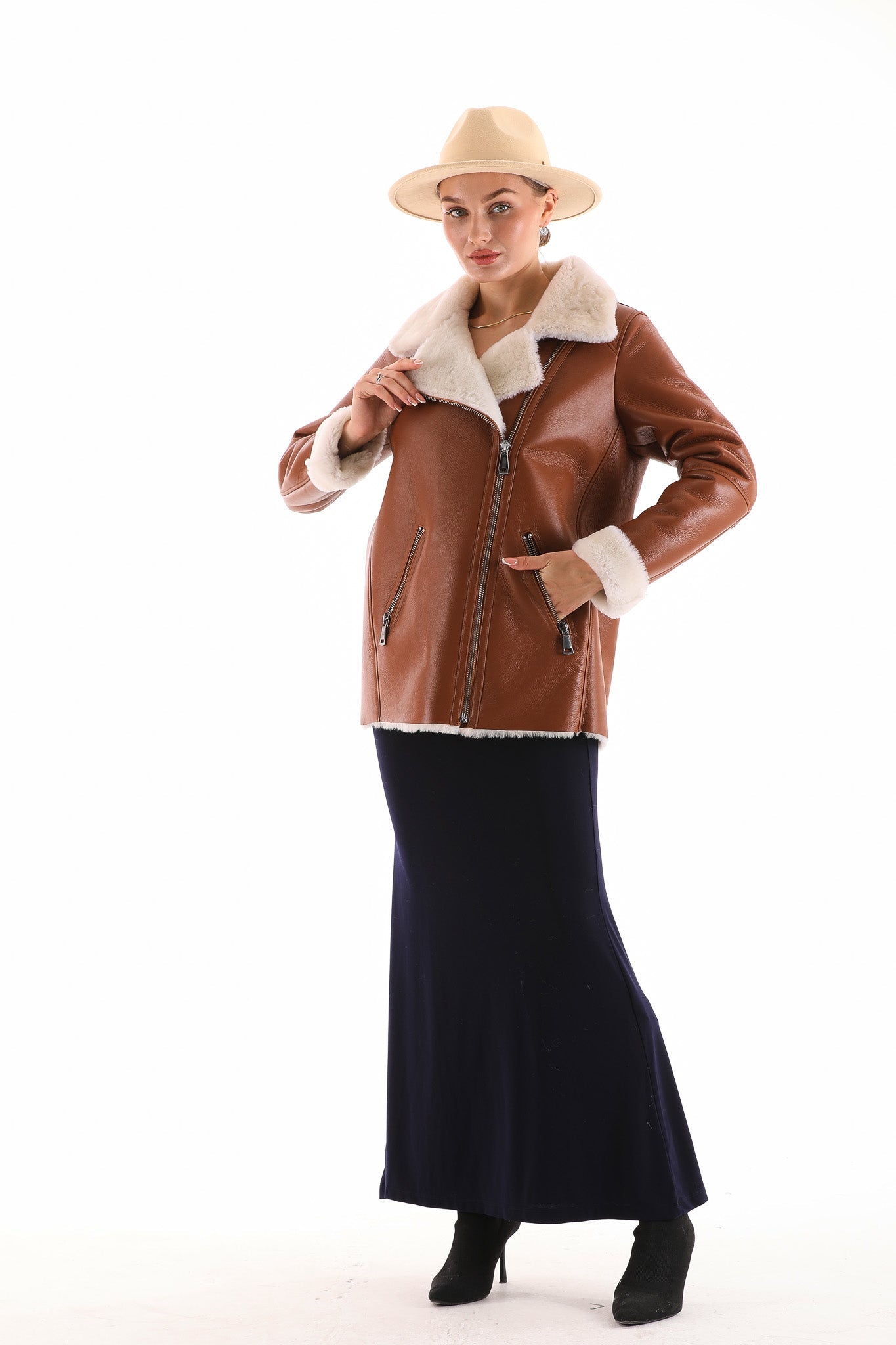 The Prague Tan Leather Jacket Exclusive Style