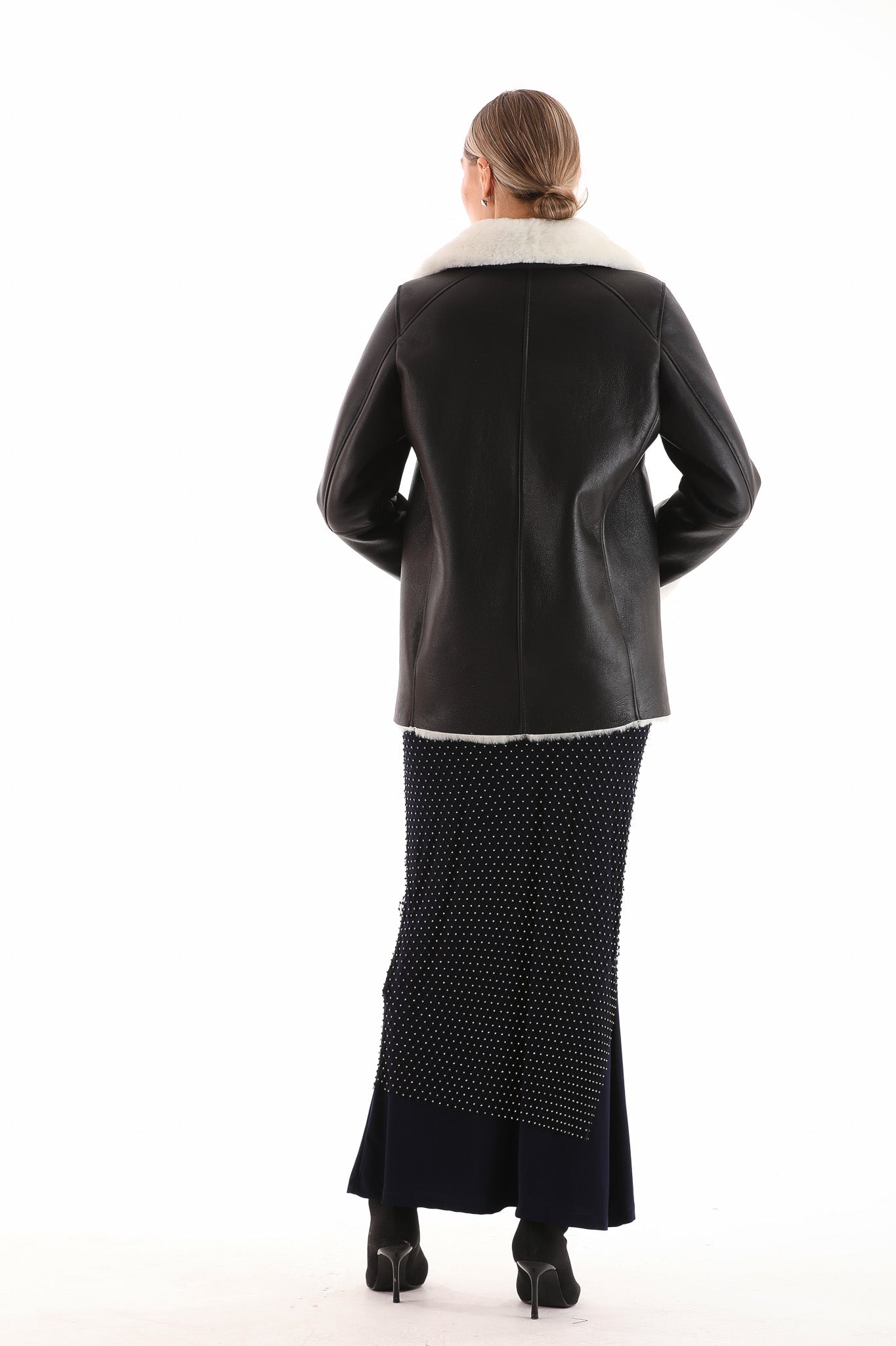 The Prague Black White Leather Jacket On Sale