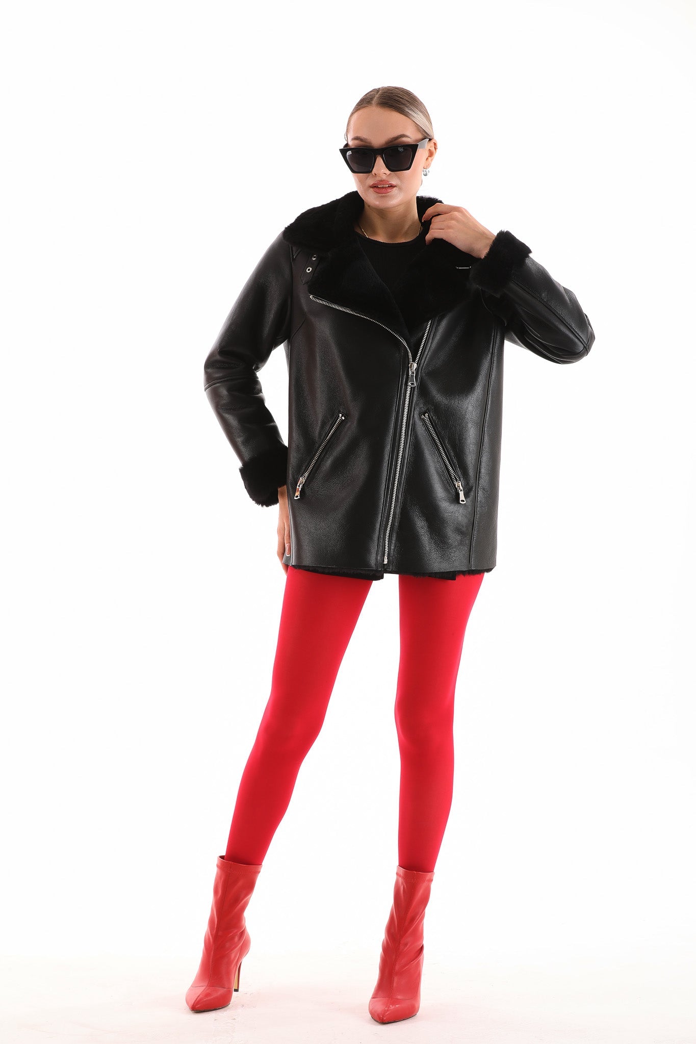 The Prague Black Leather Jacket For Sale
