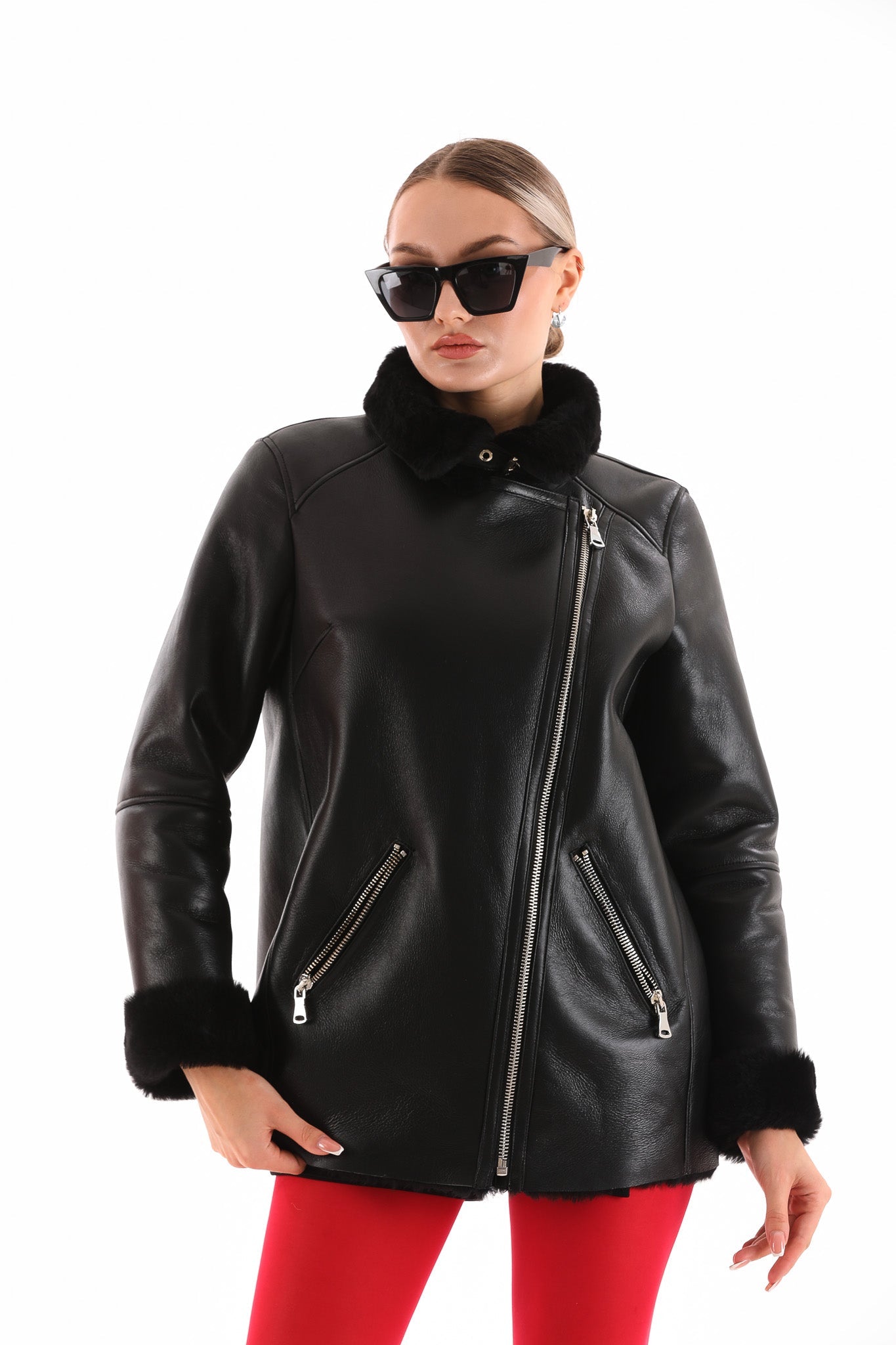 The Prague Black Leather Jacket For Sale