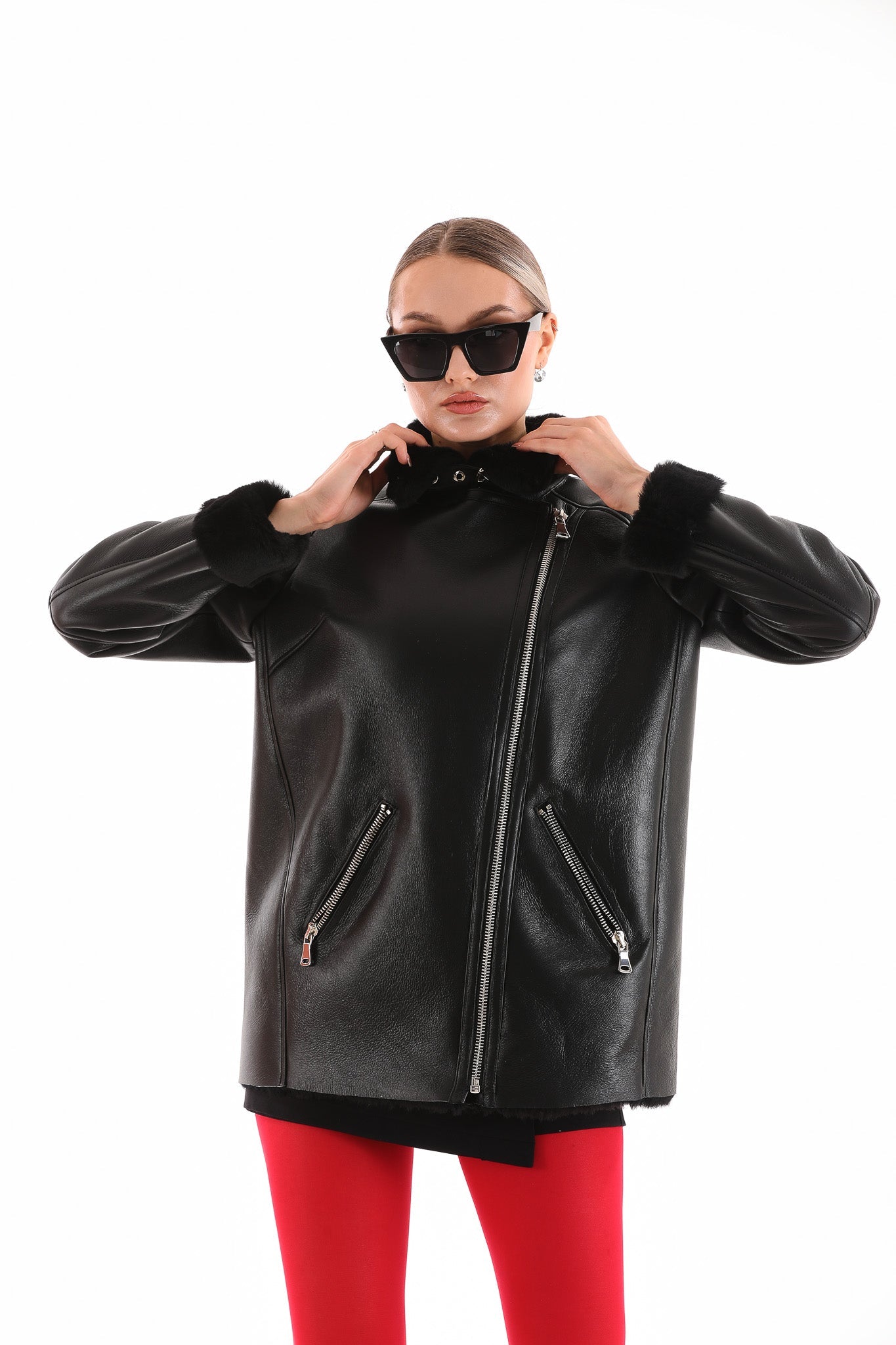 The Prague Black Leather Jacket For Sale