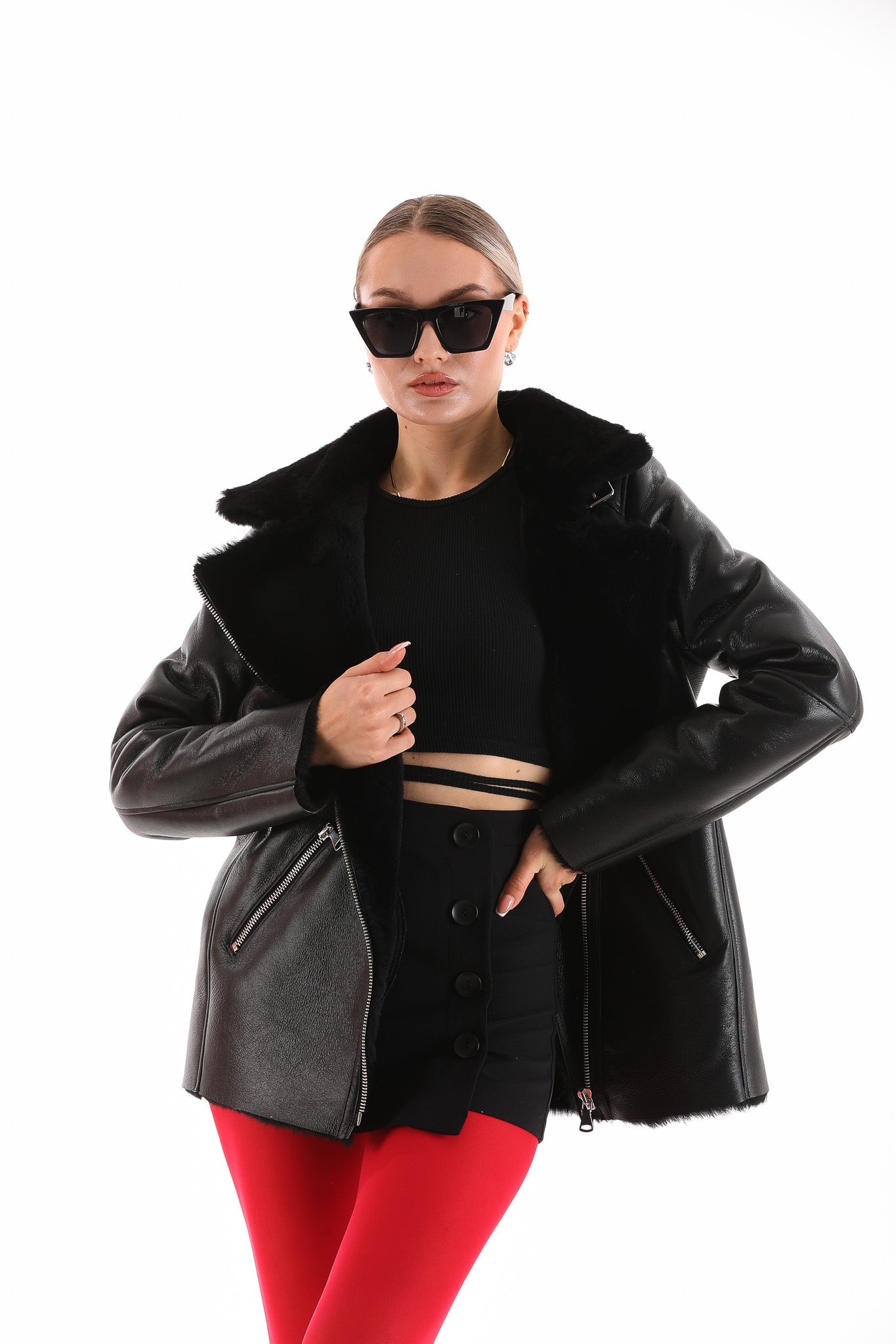 The Prague Black Leather Jacket For Sale