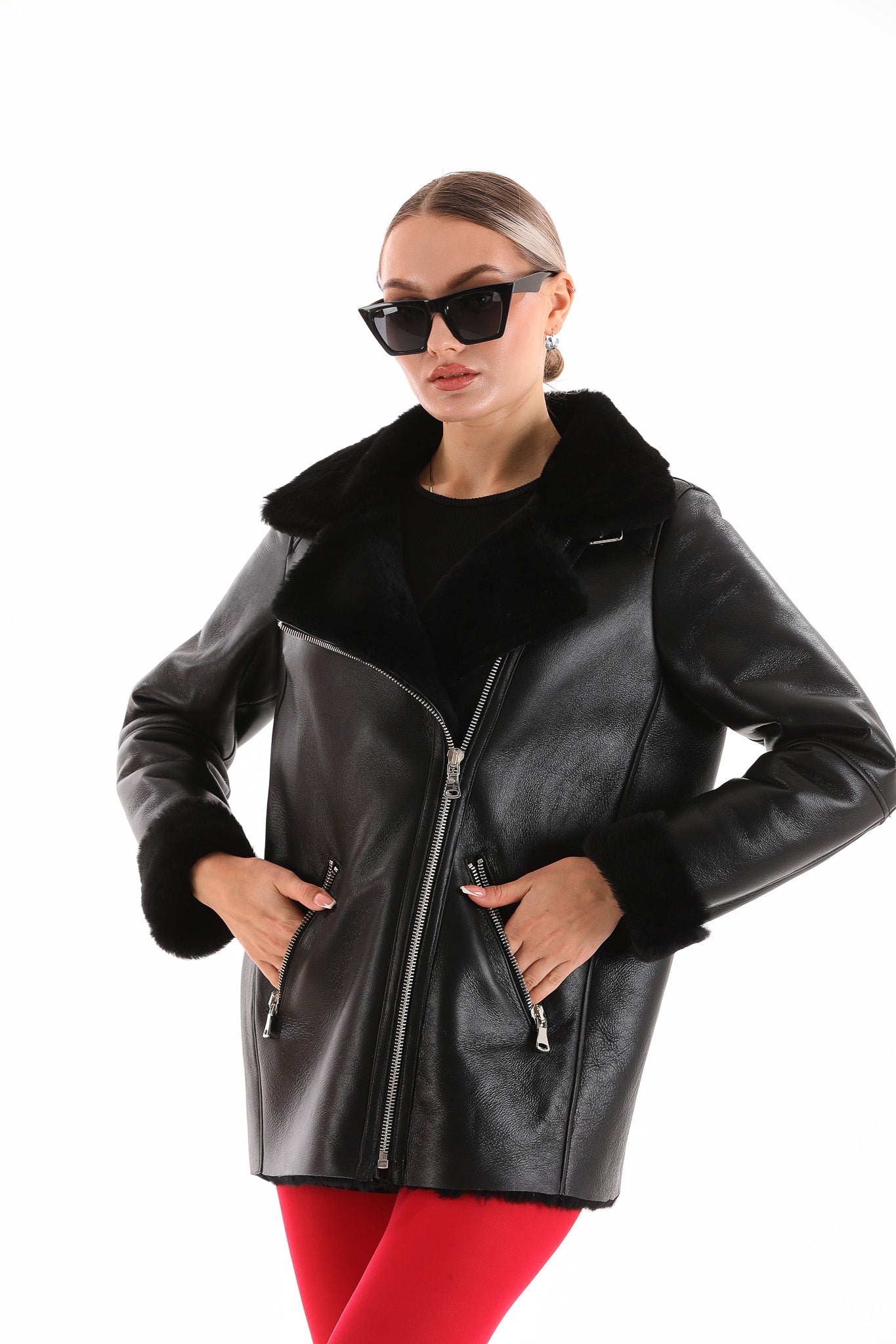 The Prague Black Leather Jacket For Sale