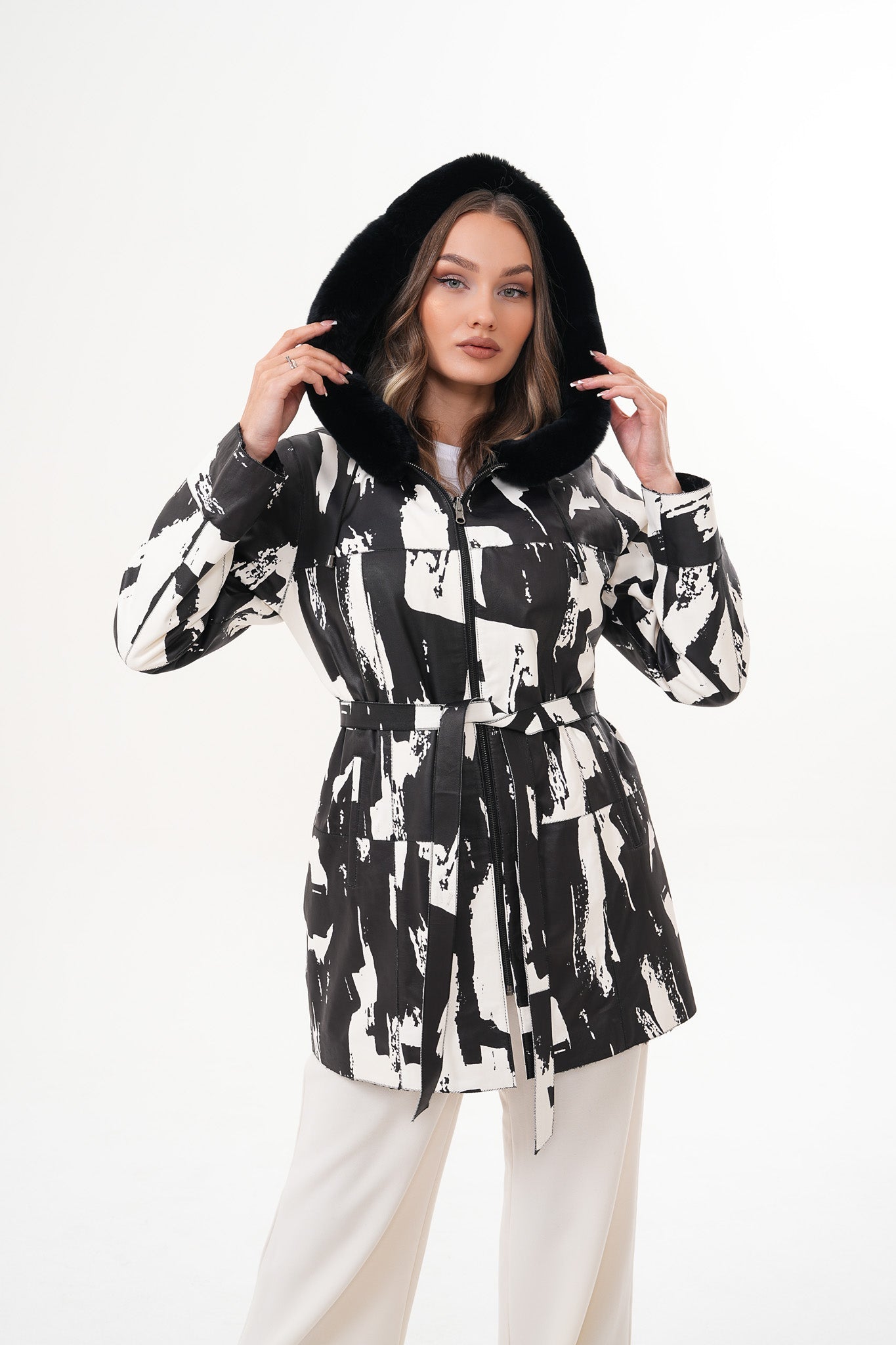 The Prisma Black White Leather Jacket All New