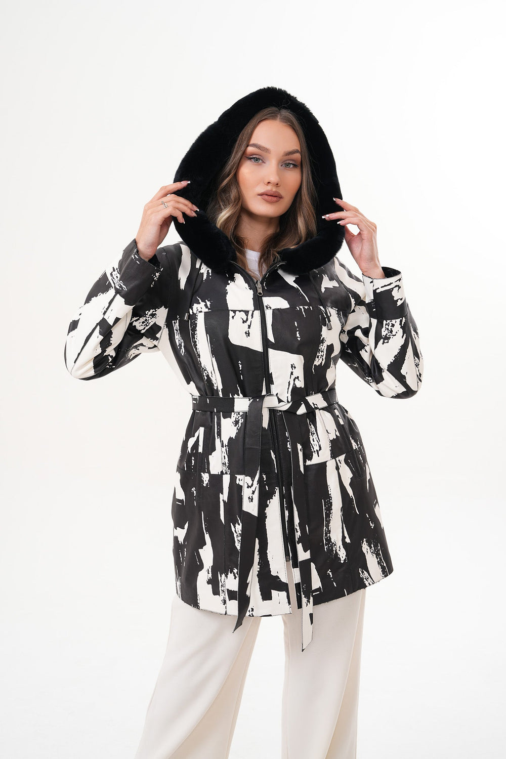 The Prisma Black White Leather Jacket All New