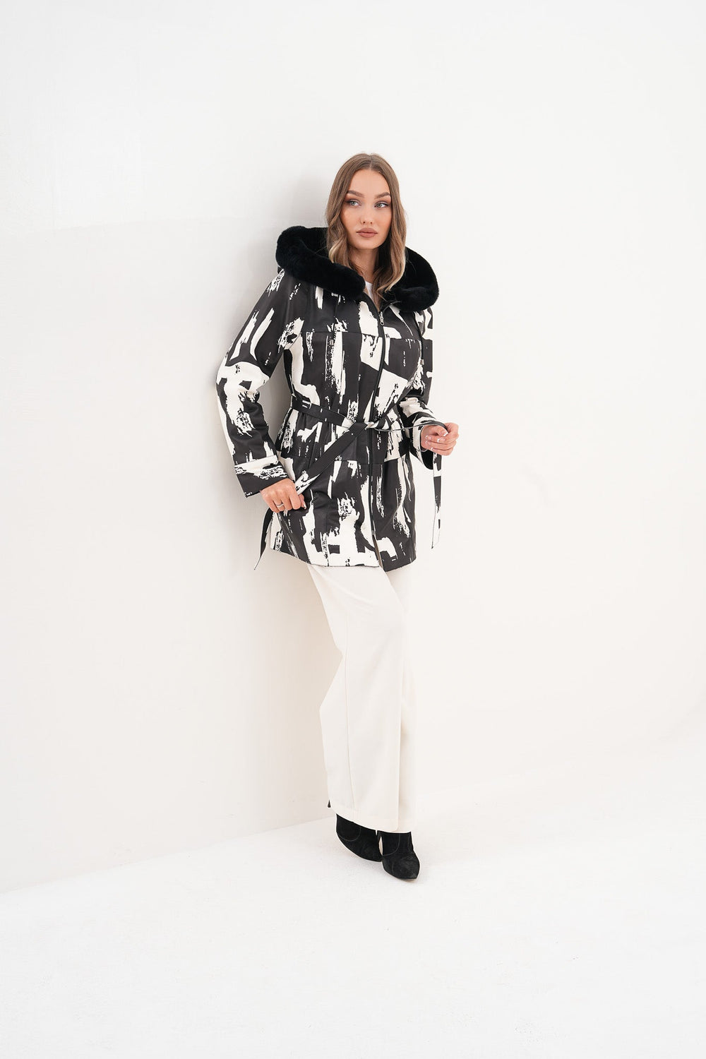 The Prisma Black White Leather Jacket All New