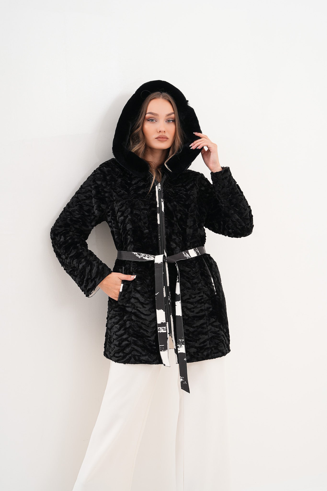 The Prisma Black White Leather Jacket All New