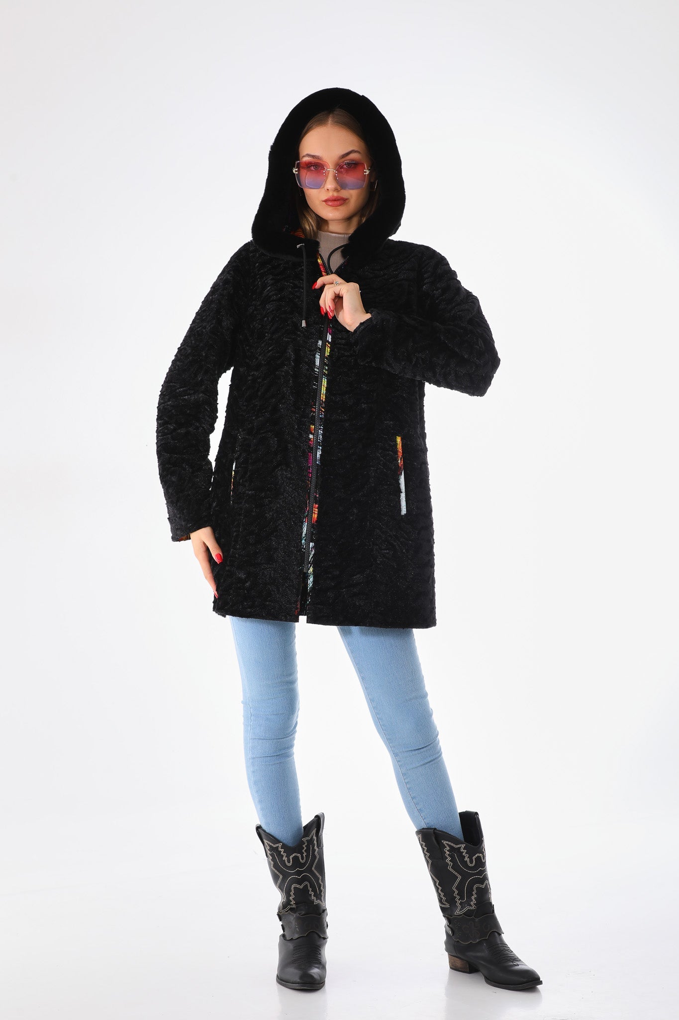 The Prisma Multicolor Leather Jacket Universal Fit