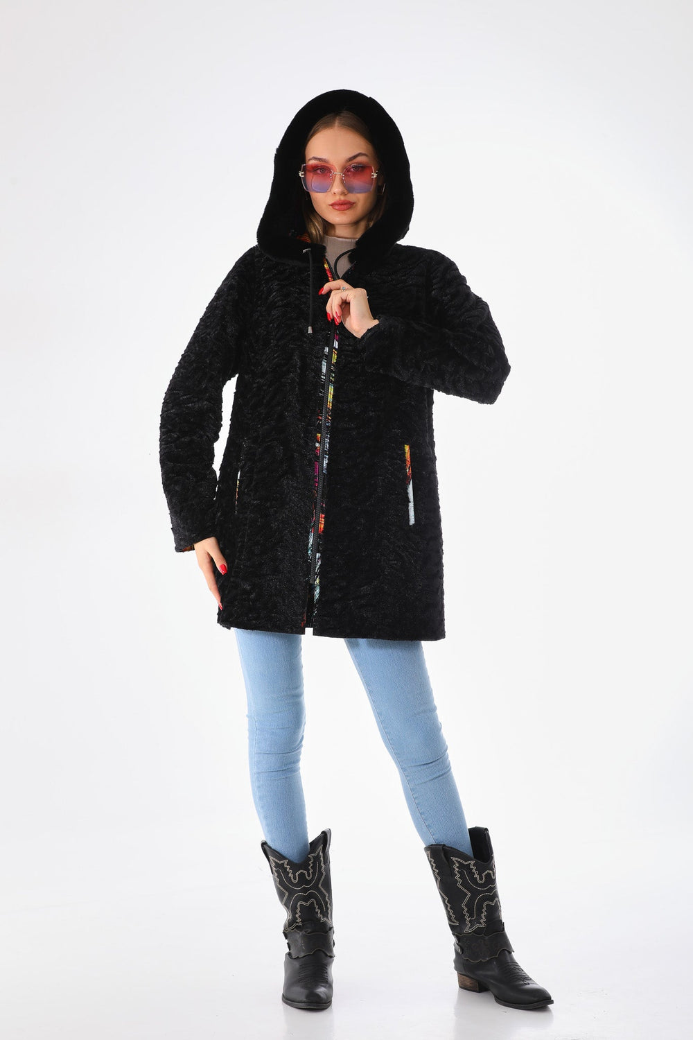 The Prisma Multicolor Leather Jacket Universal Fit
