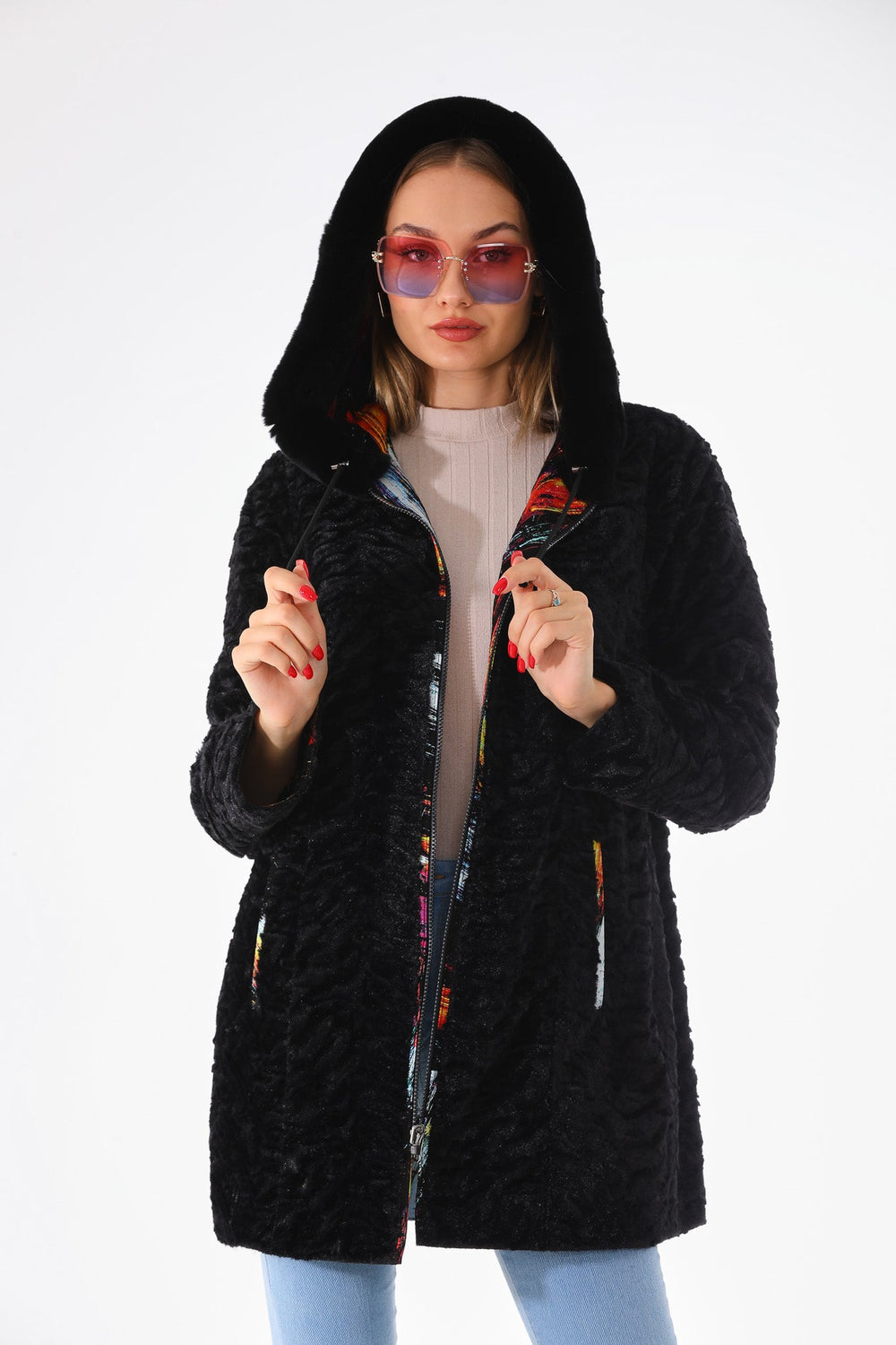 The Prisma Multicolor Leather Jacket Universal Fit