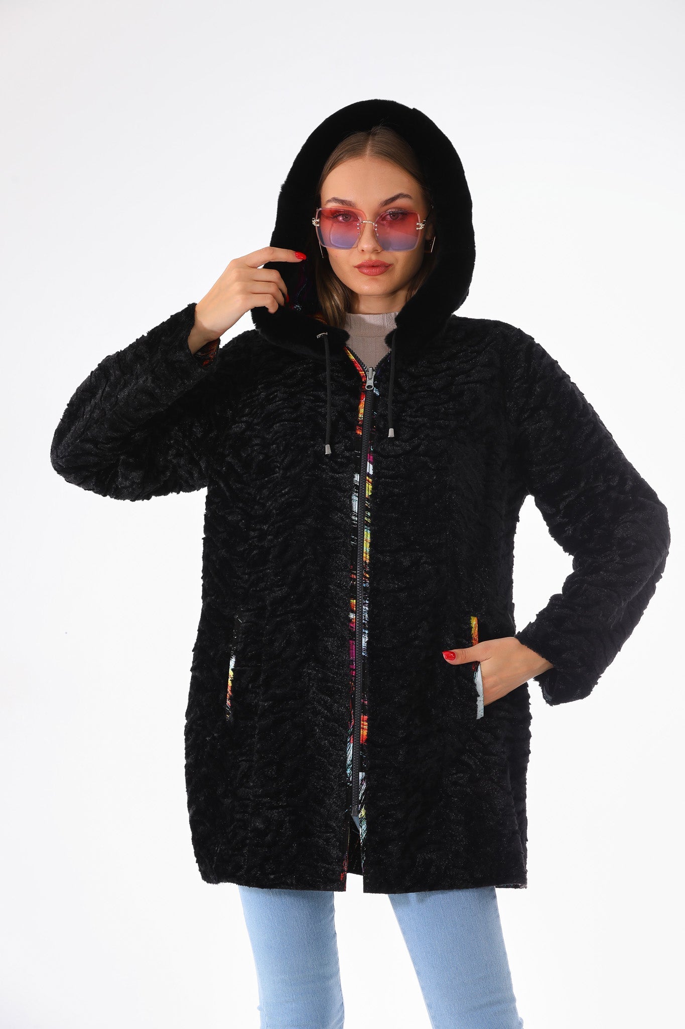 The Prisma Multicolor Leather Jacket Universal Fit