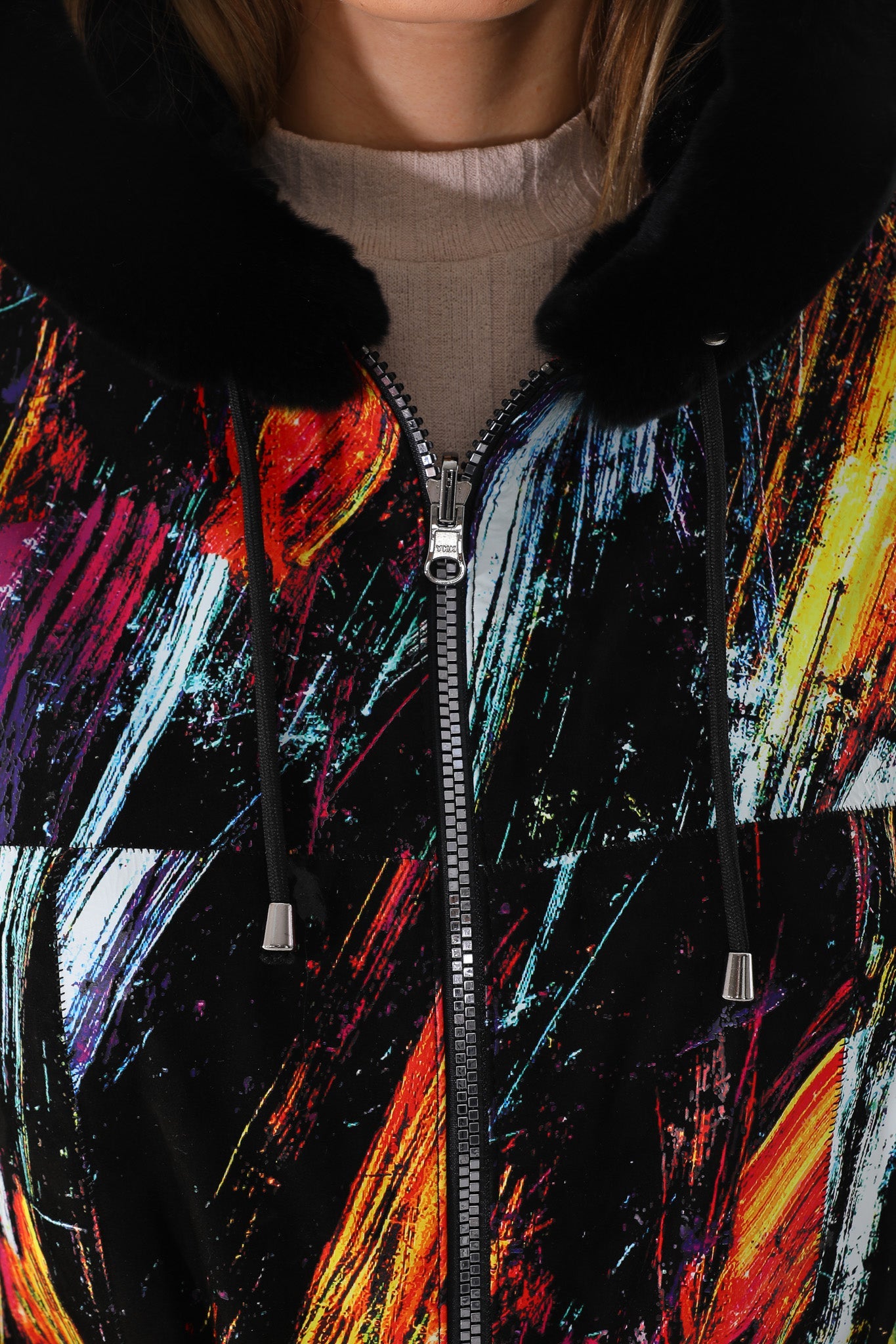 The Prisma Multicolor Leather Jacket Universal Fit
