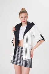 The Hudson White Leather Jacket Fine Craftsmanship