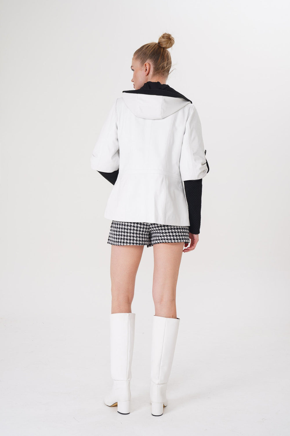 The Hudson White Leather Jacket Fine Craftsmanship