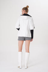 The Hudson White Leather Jacket Fine Craftsmanship