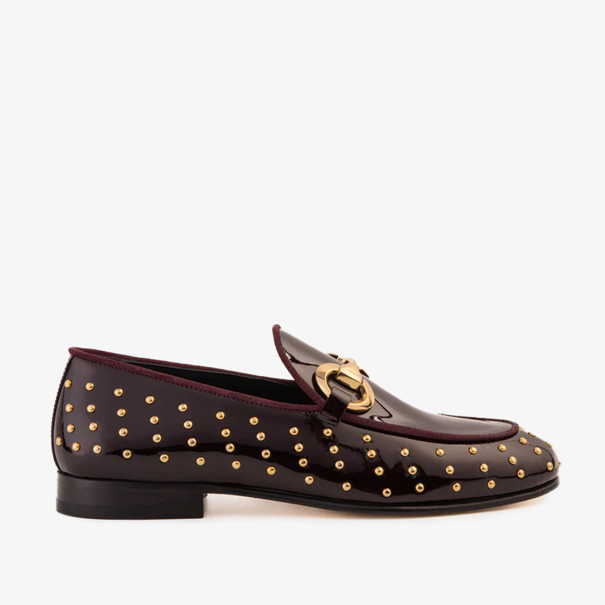 The Jupiter  Shoe Burgundy Spike Leather  Bit Dress Loafer Limited Edition Shoe For Sale
