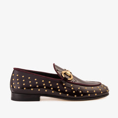 The Jupiter  Shoe Burgundy Spike Leather  Bit Dress Loafer Limited Edition Shoe For Sale