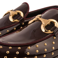 The Jupiter  Shoe Burgundy Spike Leather  Bit Dress Loafer Limited Edition Shoe For Sale