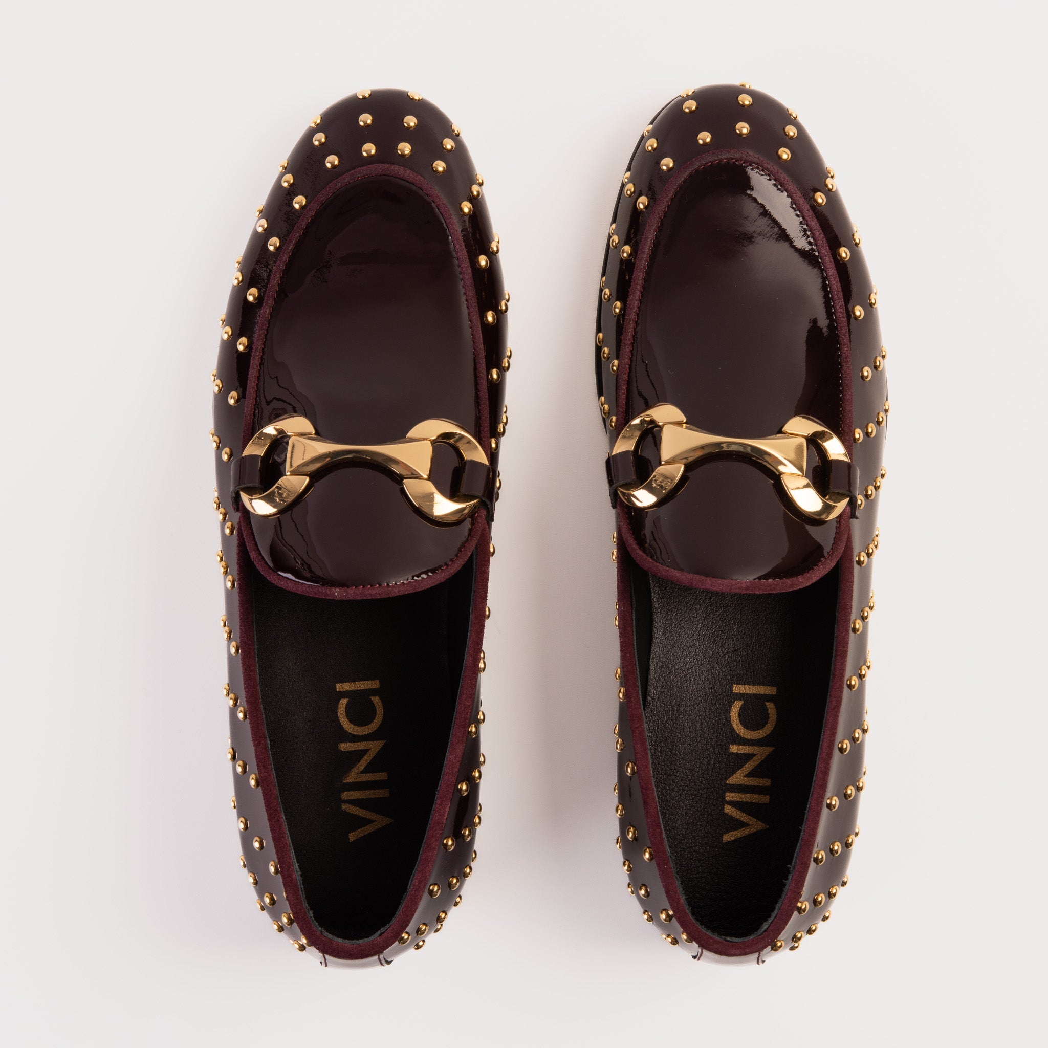 The Jupiter  Shoe Burgundy Spike Leather  Bit Dress Loafer Limited Edition Shoe For Sale