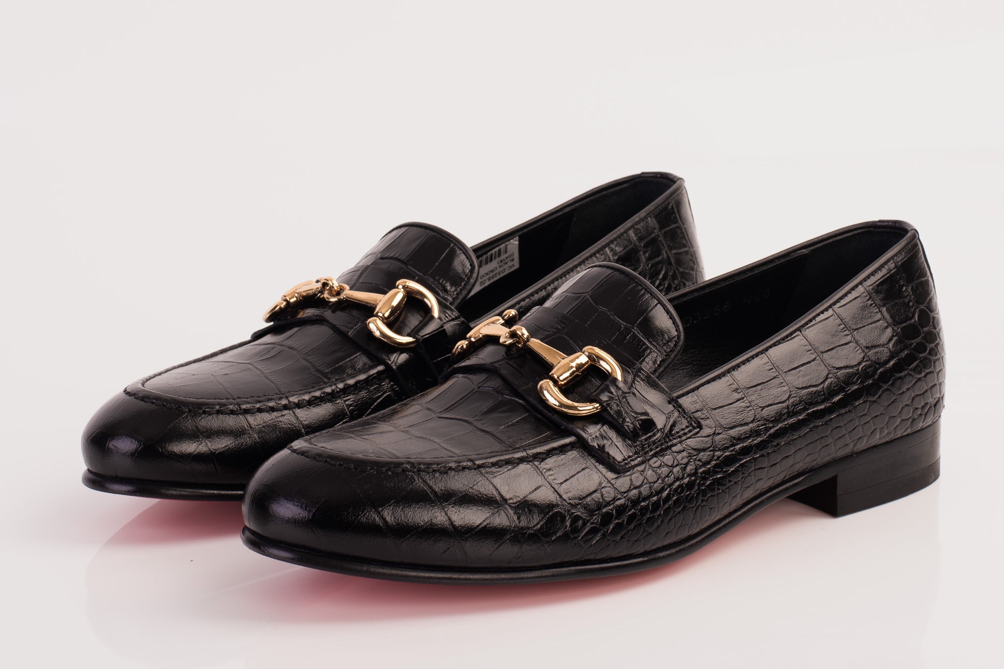 The Monaco Black Leather Shoe Bit Loafer Universal Fit