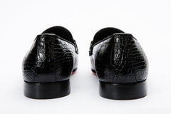 The Monaco Black Leather Shoe Bit Loafer Universal Fit