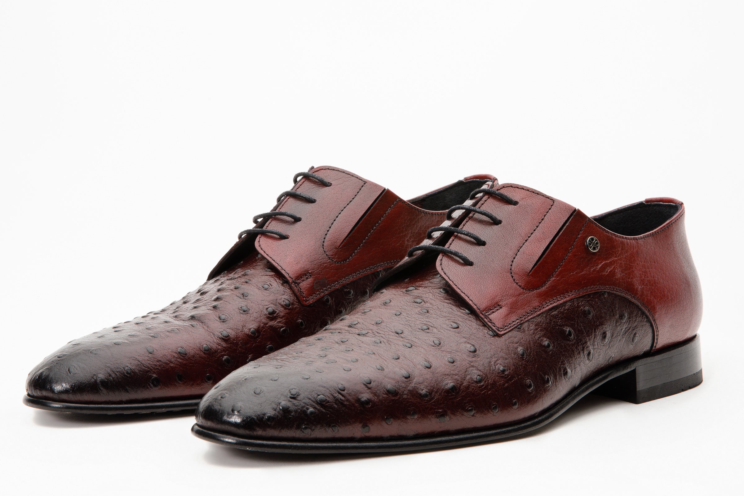 The Porto Alegre Burgundy Leather Derby Shoe Exclusive Style
