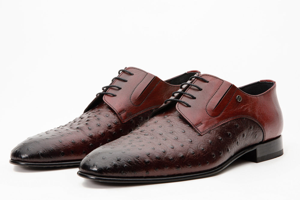 The Porto Alegre Burgundy Leather Derby Shoe Exclusive Style