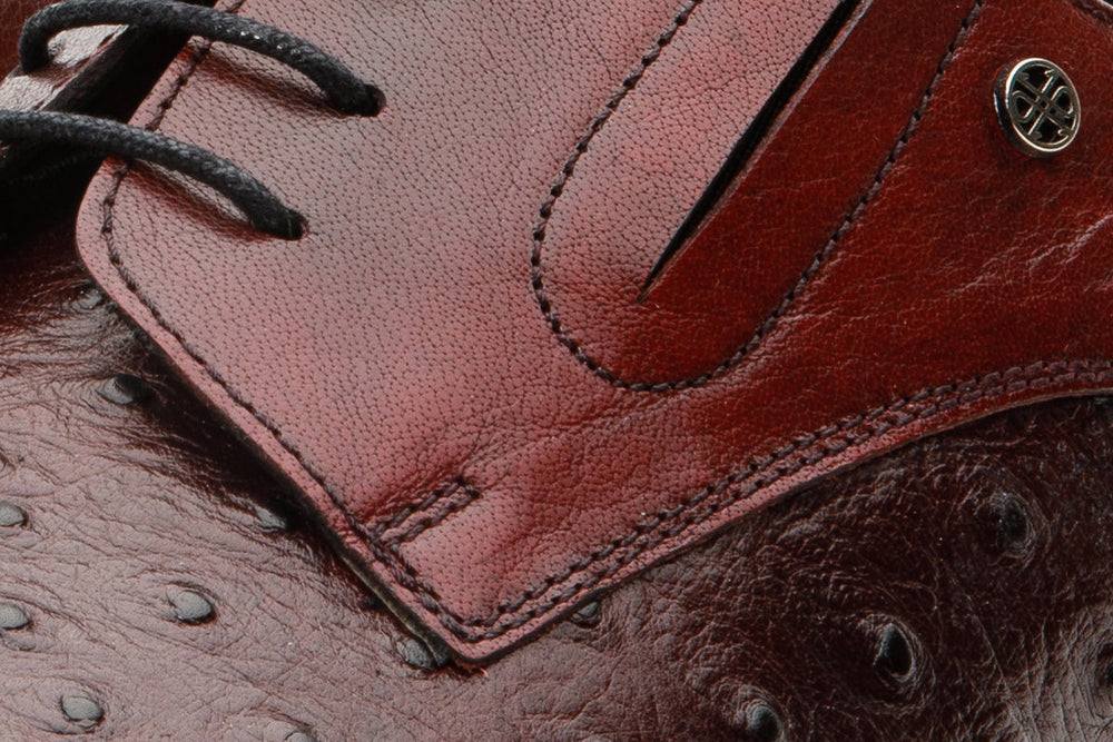The Porto Alegre Burgundy Leather Derby Shoe Exclusive Style