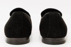 The Lazio Shoe Black Suede Slip-on Loafer Shoe On Sale