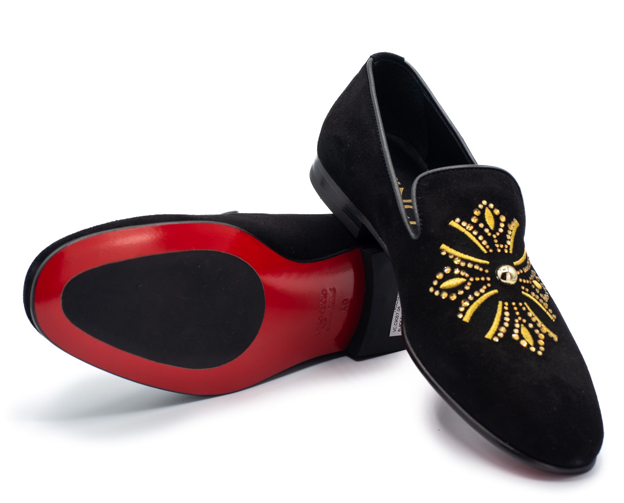 The Lazio Shoe Black Suede Slip-on Loafer Shoe On Sale
