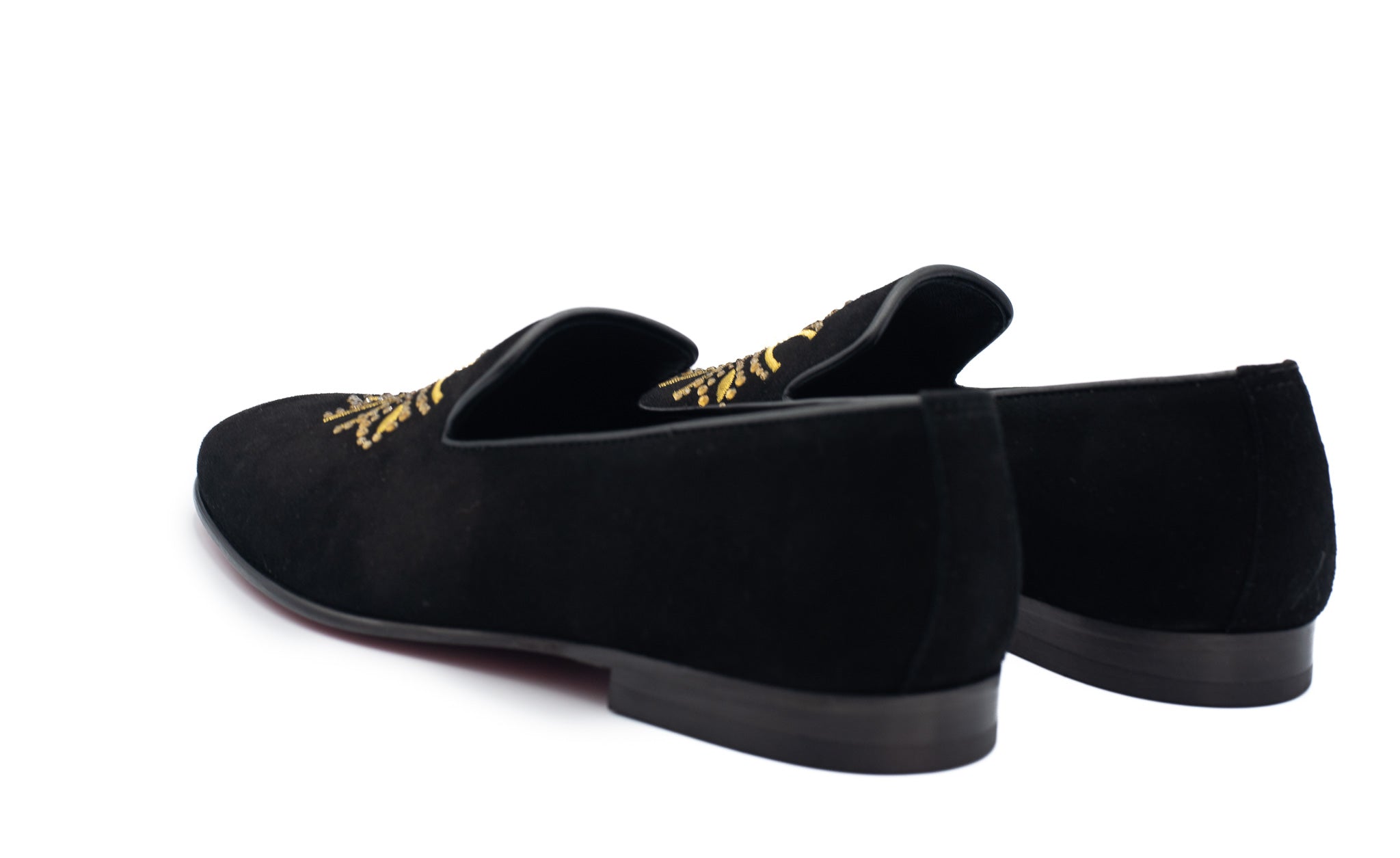 The Lazio Shoe Black Suede Slip-on Loafer Shoe On Sale