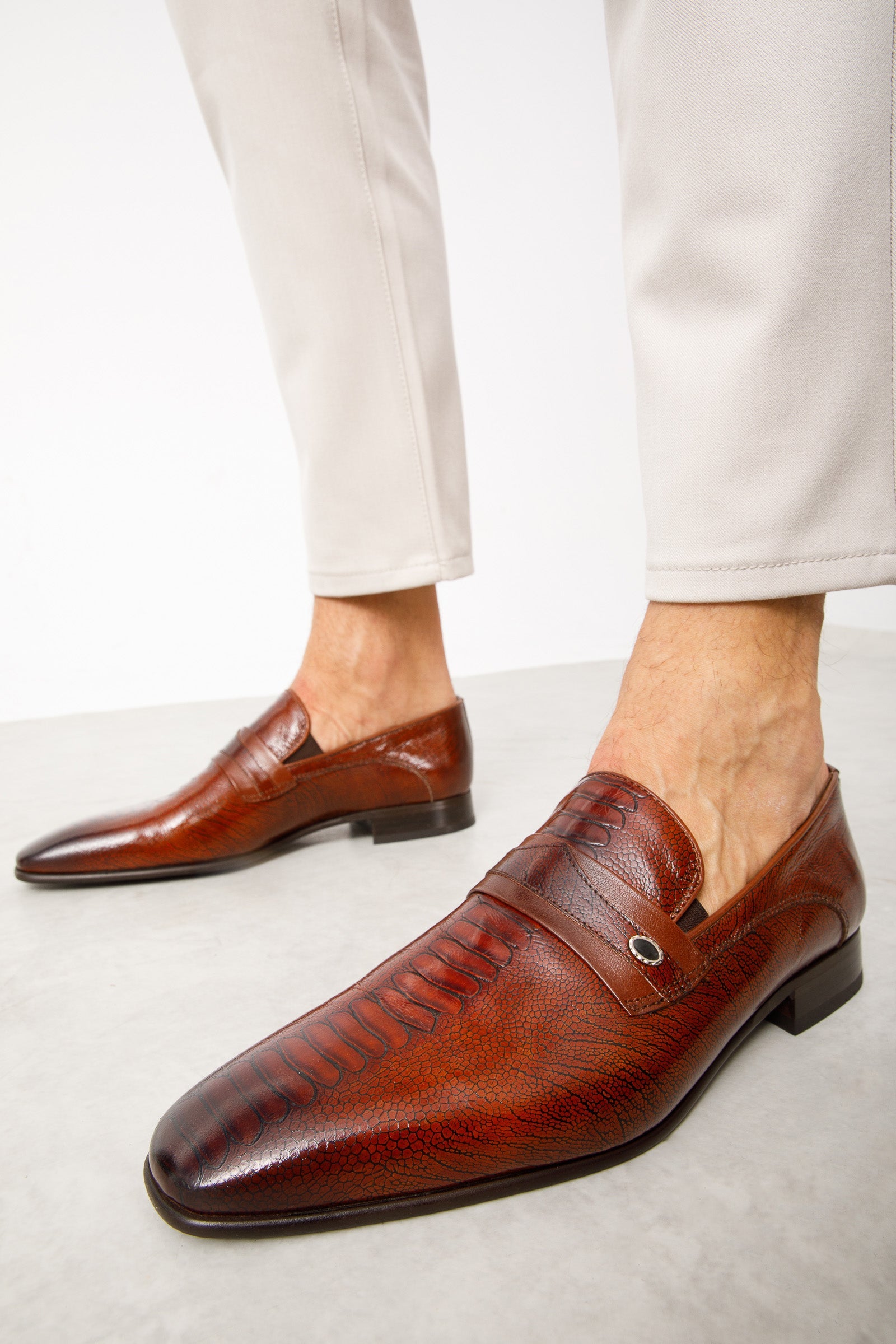 The Bangkok Tan Penny Loafer Shoe For Sale