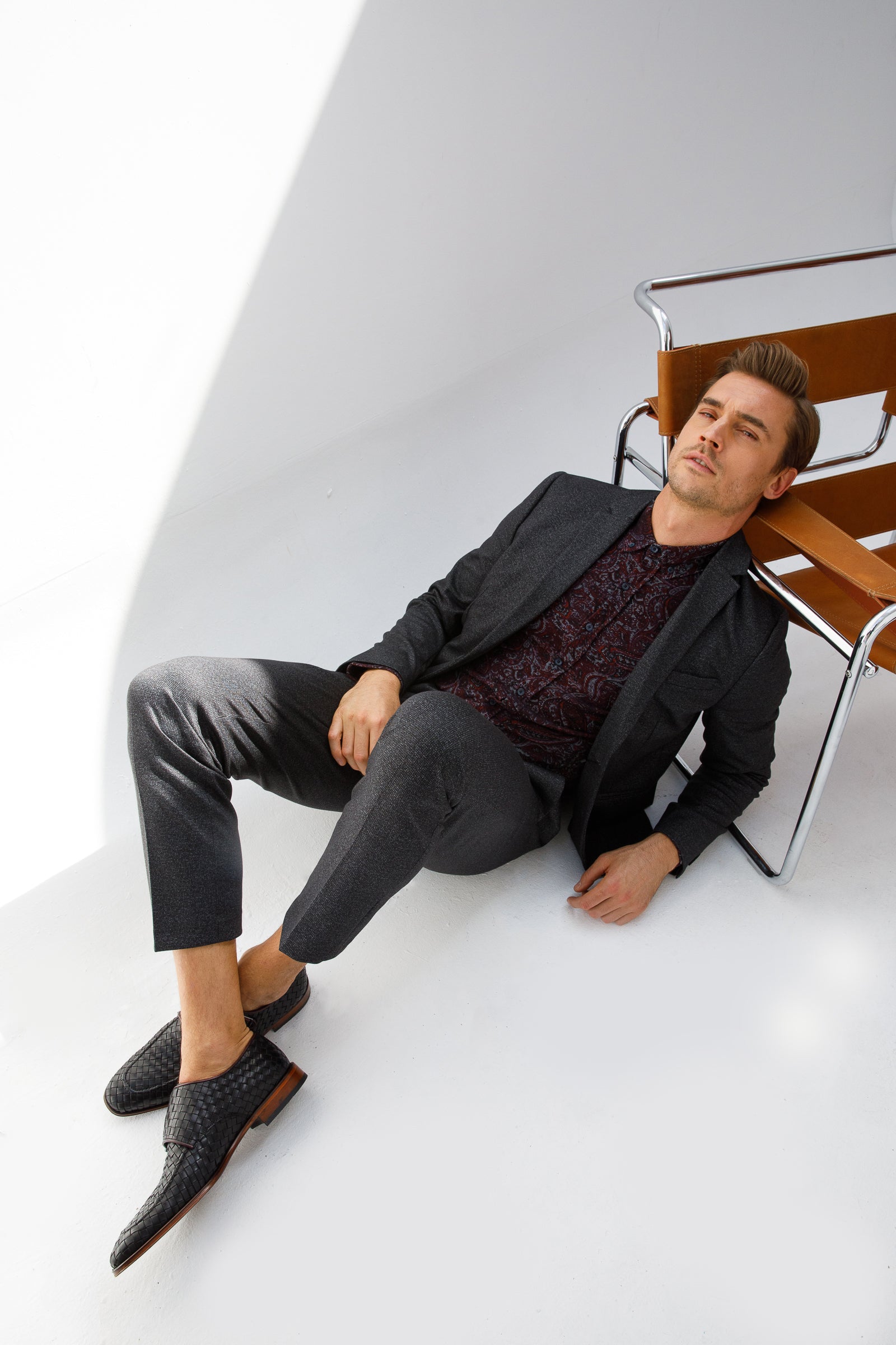 The Turan Black Woven Double Monk Strap Dress Shoe All New